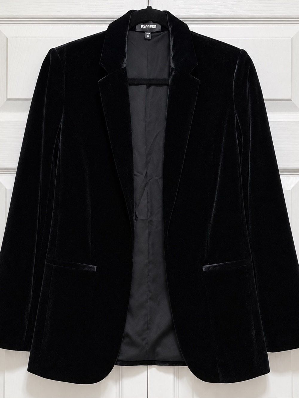 Express Black Velvet Blazer